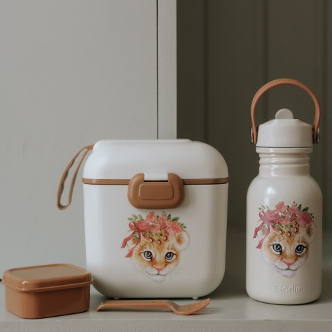 Elodie Details - Plecak BackPack MINI Petit River Rose + Butelka na wodę + Lunchbox - Rosy Bow Leo - ZESTAW