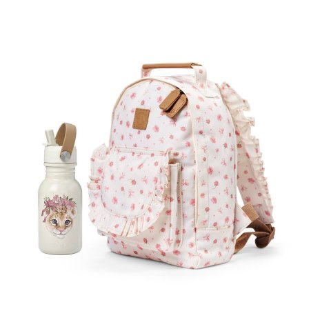 Elodie Details - Plecak BackPack MINI Petit River Rose + Butelka na wodę - Rosy Bow Leo - ZESTAW