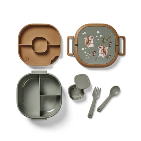 Elodie Details - duży lunchbox + butelka termiczna, Chipmunk Darling - ZESTAW