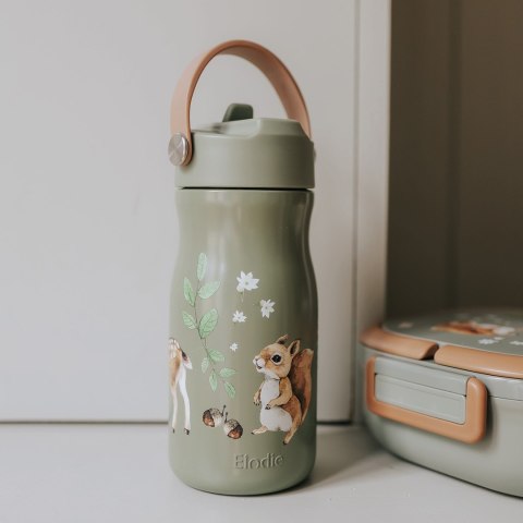 Elodie Details - duży lunchbox + butelka termiczna, Chipmunk Darling - ZESTAW