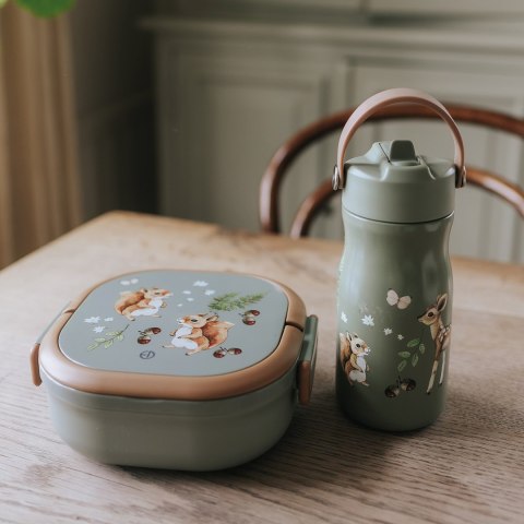 Elodie Details - duży lunchbox + butelka termiczna, Chipmunk Darling - ZESTAW