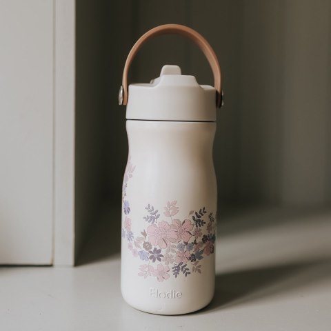 Elodie Details - plecak MIDI + duży lunchbox + butelka termiczna, Blue Garden - ZESTAW