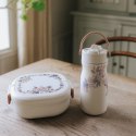 Elodie Details - plecak MIDI + duży lunchbox + butelka termiczna, Blue Garden - ZESTAW