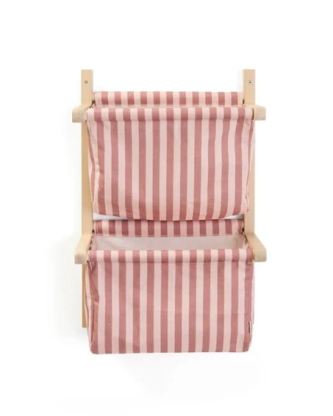 KID'S CONCEPT - półka ścienna materiałowa w paski, clay pink
