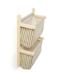 KID'S CONCEPT - półka ścienna materiałowa w paski, zielona