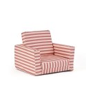 KID'S CONCEPT - rozkładany fotel w paski, clay pink