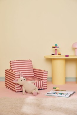 KID'S CONCEPT - rozkładany fotel w paski, clay pink