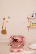 KID'S CONCEPT - rozkładany fotel w paski, clay pink