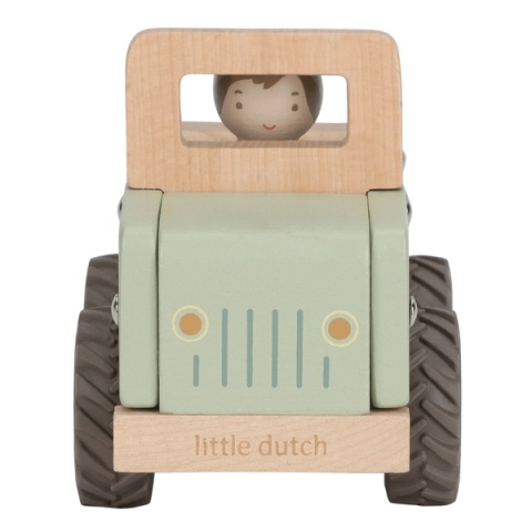 Little Dutch Drewniany samochód zielony Safari Friends FSC