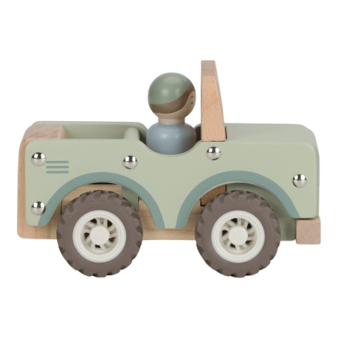 Little Dutch Drewniany samochód zielony Safari Friends FSC