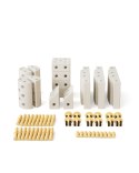 MODU Education set, duży - kreatywne klocki rozwijające motorykę dużą, sand grey / honey yellow