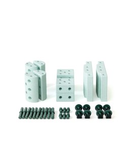 MODU Education set, mały - kreatywne klocki rozwijające motorykę dużą, ocean mint / forest green