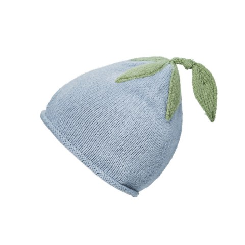 ELODIE DETAILS - czapka zimowa, Furry Knit Beanie, Blueberry Bliss, 6-12 m-cy