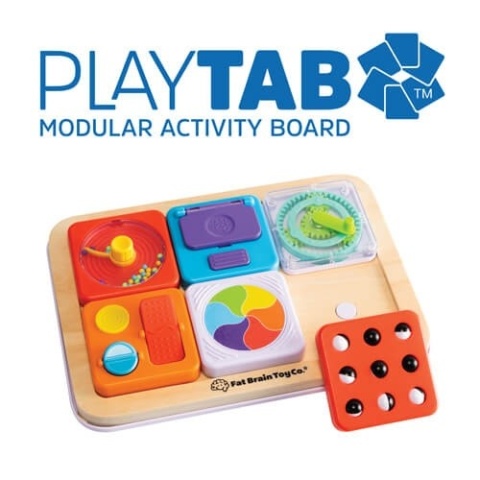 Fat Brain Toy Bobo Przyssawki Grzechotka Pomarańczowa. PipSquigz Loops.