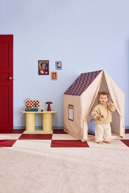 KID'S CONCEPT - namiot, domek z dachem w kratkę, błękitny