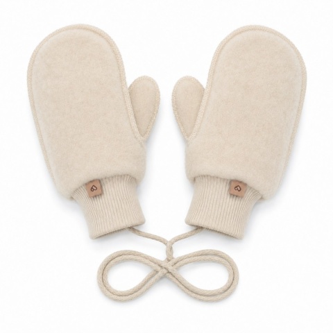Zaffiro Rękawiczki dziecięce wełniane Sierra beige