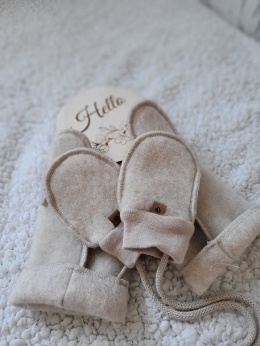 Zaffiro Rękawiczki dziecięce wełniane Sierra 0-12m beige