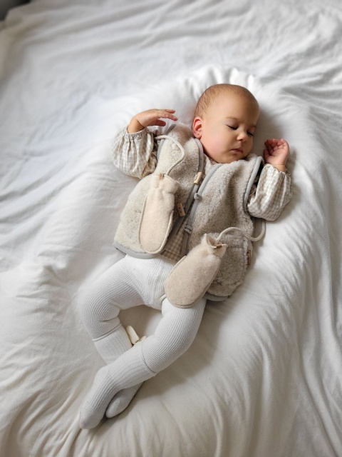 Zaffiro Rękawiczki dziecięce wełniane Sierra 0-12m brown