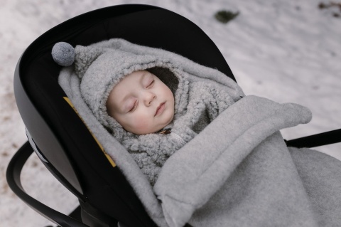 Zaffiro Śpiworek mini wełniany Sierra 0-18m grey
