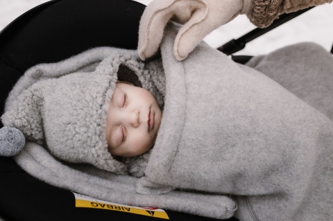 Zaffiro Śpiworek mini wełniany Sierra 0-18m grey