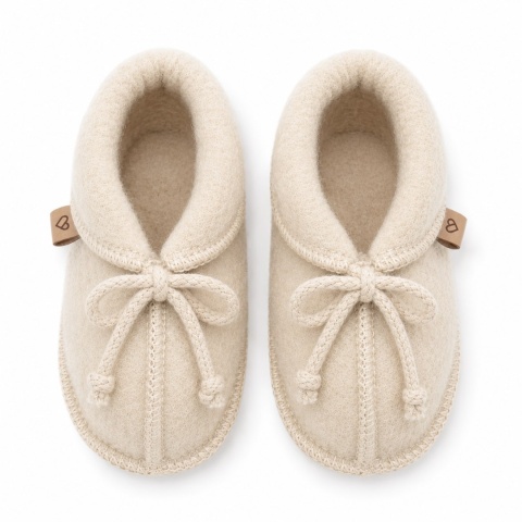 Zaffiro Buciki dziecięce wełniane Sierra beige
