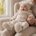 Zaffiro Buciki dziecięce wełniane Nevada beige