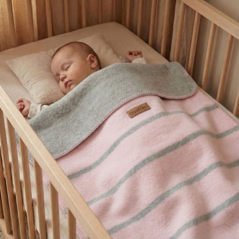 Zaffiro Koc bawełniany Alba 100x150cm baby pink