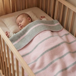 Zaffiro Koc bawełniany Alba 75x100cm baby pink