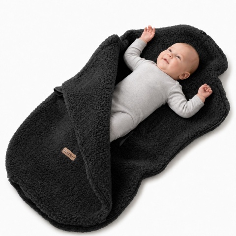 Zaffiro Śpiworek mini wełniany Nevada 0-18m anthracite