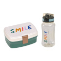 Lassig Zestaw na lunch Lunchbox + Tritanowa butelka - bidon 460 ml Little Gang Smile milky/ocean green