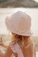 Little Dutch Dwustronny kapelusz przeciwsłoneczny Little Pink Flowers rozmiar 6/12 lub 12/18 miesięcy