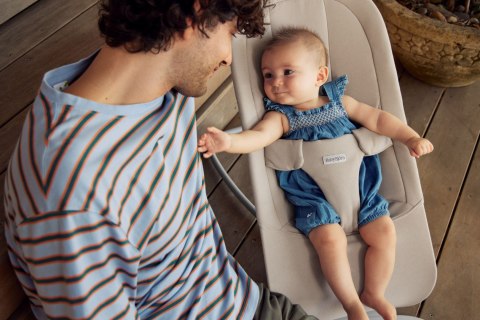 BABYBJORN - leżaczek BEGIN WOVEN, piaskowoszary