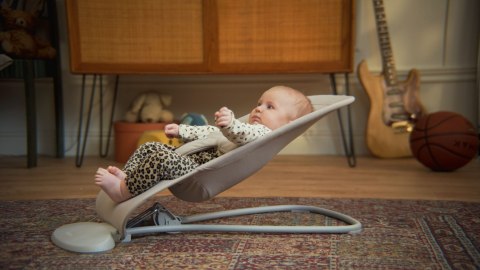 BABYBJORN - leżaczek BEGIN WOVEN, piaskowoszary