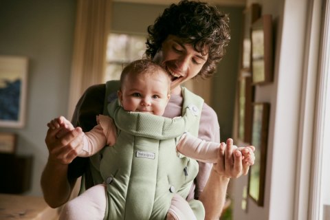BABYBJORN - nosidełko HOLD, WOVEN, jasnozielony