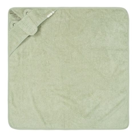 Little Dutch Bawełniany ręcznik z kapturem 100x100 cm - Krokodyl