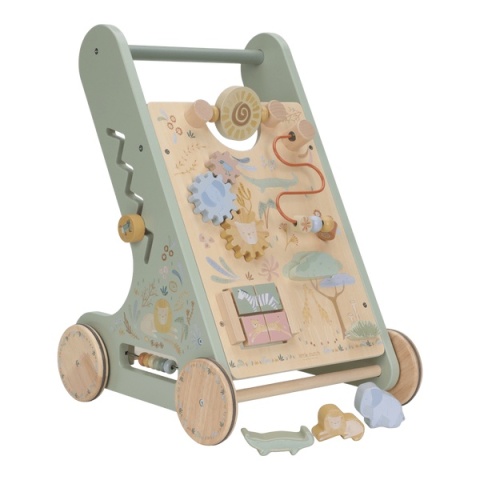 Little Dutch Drewniany chodzik edukacyjny Safari Friends FSC