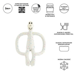 Matchstick Monkey Gryzak kojący ze szczoteczką - Confetti Cream