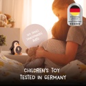 POPPY PENGUIN LED PINGWIN lampka z zegarem / ramką na zdjęcie, ciepła biel, ze ściemniaczem i budzikiem