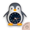 POPPY PENGUIN LED PINGWIN lampka z zegarem / ramką na zdjęcie, ciepła biel, ze ściemniaczem i budzikiem