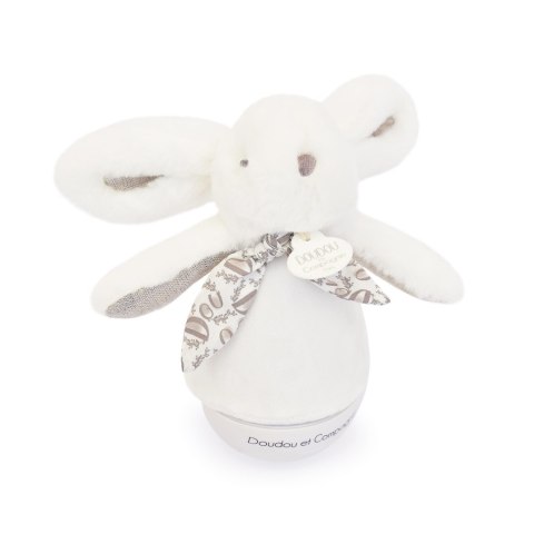 DOUDOU - lampka nocna muzyczna Lapin Doudou Culbuto, Doudou et Compagnie, 16 cm, biała