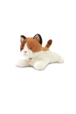 DOUDOU - obciążeniowy pluszowy kot Les P'tits Relax, Histoire d'Ours, 22 cm, rudo-biały