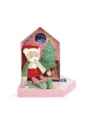 DOUDOU - przytulanka chochlik świąteczny z domkiem, Doudou et Compagnie, 27 cm, Farceur Cannelle