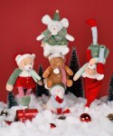 DOUDOU - przytulanka chochlik świąteczny z domkiem, Doudou et Compagnie, 27 cm, Farceur Cannelle