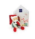 DOUDOU - przytulanka chochlik świąteczny z domkiem, Doudou et Compagnie, 27 cm, Farceur Cotillon