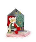 DOUDOU - przytulanka chochlik świąteczny z domkiem, Doudou et Compagnie, 27 cm, Farceur Cotillon