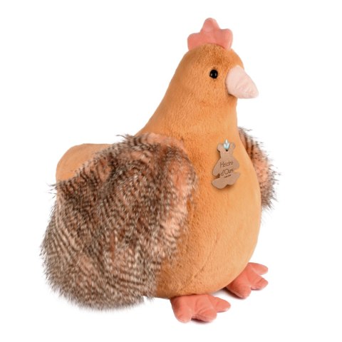 DOUDOU - przytulanka kurka Madame Poule XXL, Histoire d'Ours, 50 cm, pomarańczowa