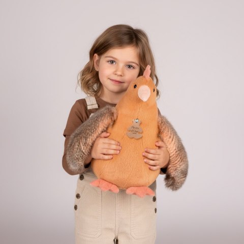 DOUDOU - przytulanka kurka Madame Poule XXL, Histoire d'Ours, 50 cm, pomarańczowa