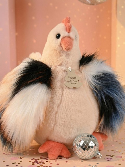 DOUDOU - przytulanka kurka Poulette, Histoire d'Ours, 20 cm, beżowa