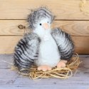 DOUDOU - przytulanka kurka Poulette, Histoire d'Ours, 20 cm, biało-szara