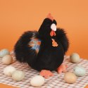 DOUDOU - przytulanka kurka Poulette, Histoire d'Ours, 28 cm, czarna